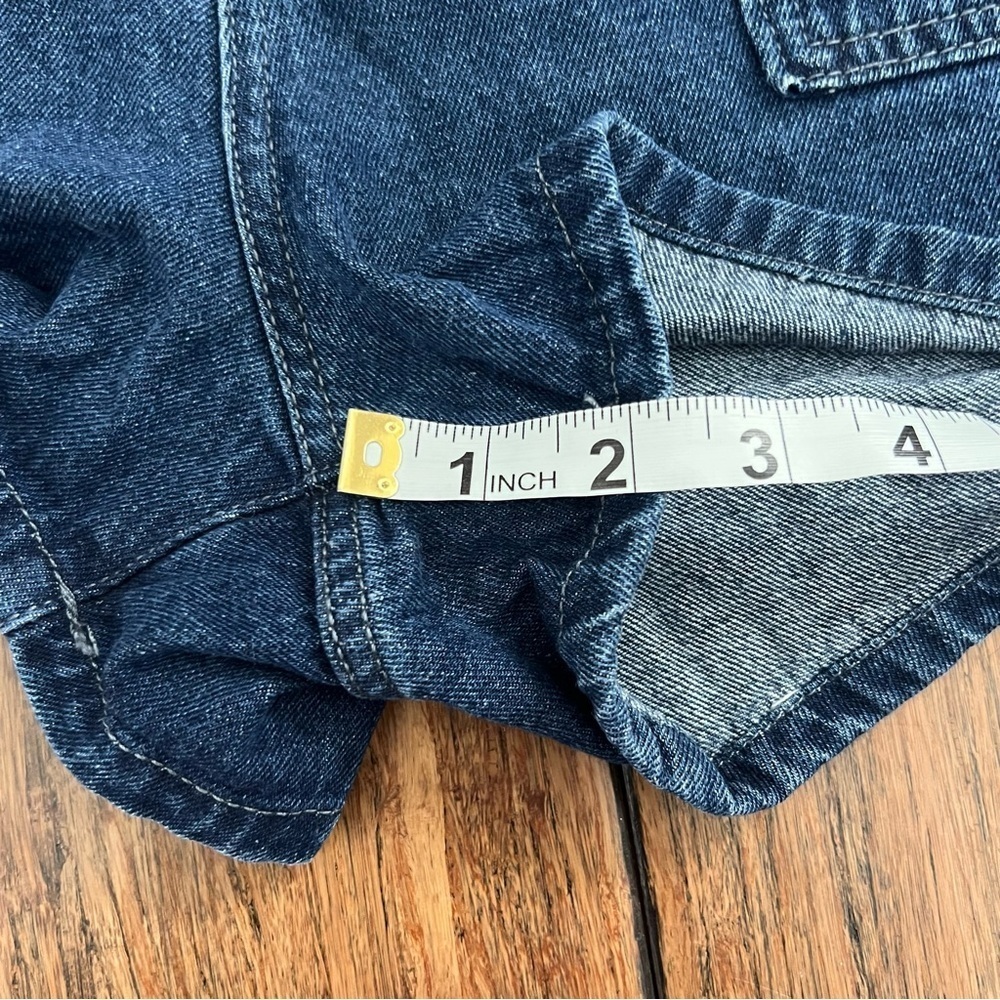 Vanilla Star High Waist Denim Shorts Size 7 Vintage Cargo Elastic Stretch Retro - Picture 8 of 10
